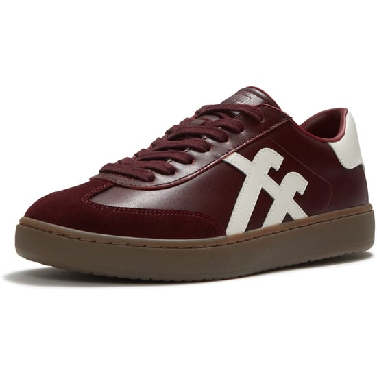 Fitflop The Dash T-Toe Leather Women's Dark Merlot/Urban White Trainers - Image 1