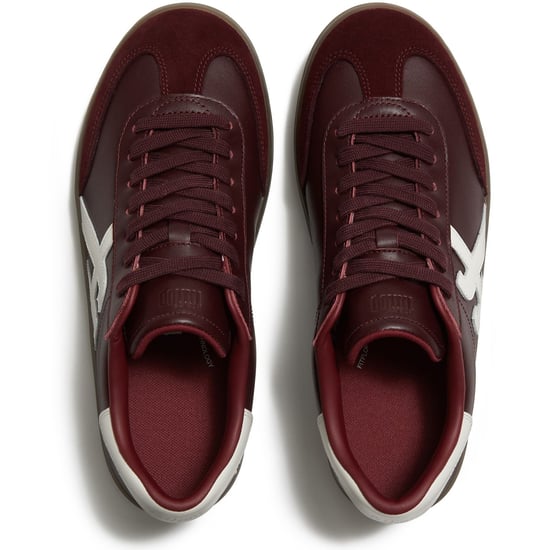 Fitflop The Dash T-Toe Leather Women's Dark Merlot/Urban White Trainers - Image 3