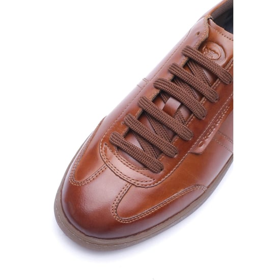 Base London Tucker Leather Men's TAN Trainers - Image 6