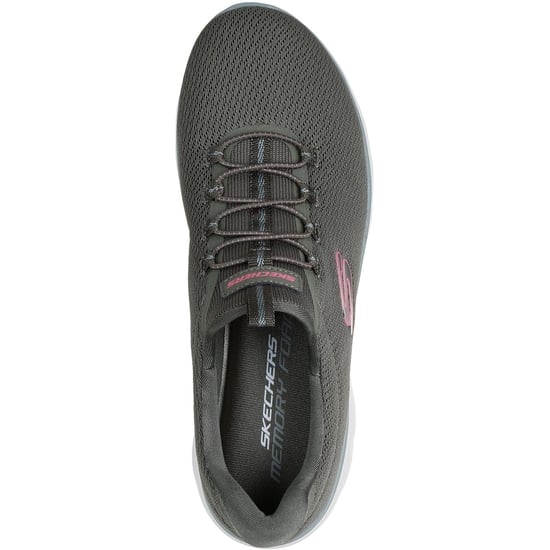 Skechers Summits Zomer Blush Textile Dames Olijf Sneakers - Image 3