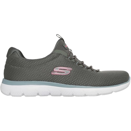 Skechers Summits Zomer Blush Textile Dames Olijf Sneakers - Image 4