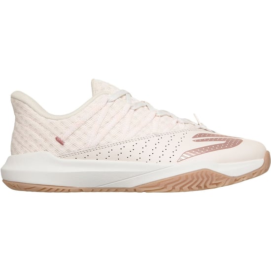 Skechers Viper Court Rally Leer Dames Lichtroze Sneakers - Image 4