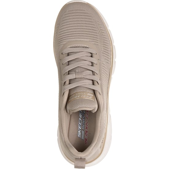 Skechers Bobs B Flex Hi Flying Textile Women's Taupe/Gold Trainers - Image 3