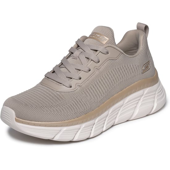 Skechers Bobs B Flex Hi Flying Textile Women's Taupe/Gold Trainers - Image 6