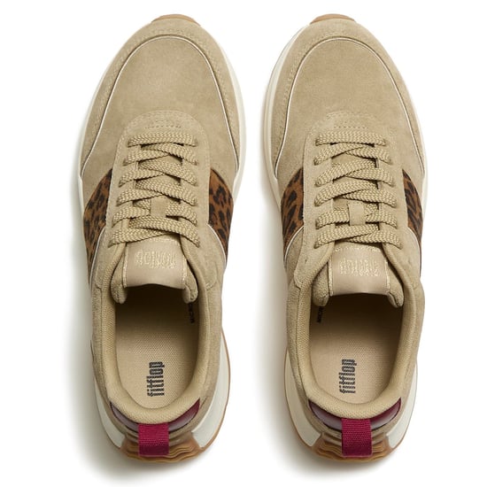 Fitflop F-Mode Flow Suede Women's Cappuccino Trainers - Image 3