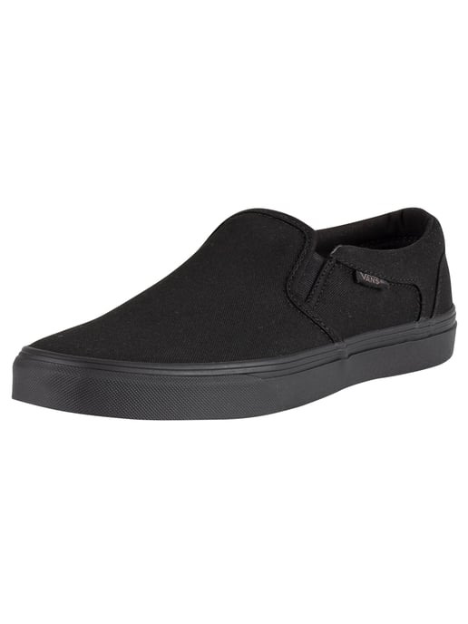 Vans Asher Canvas Trainers, Zwart - Image 1