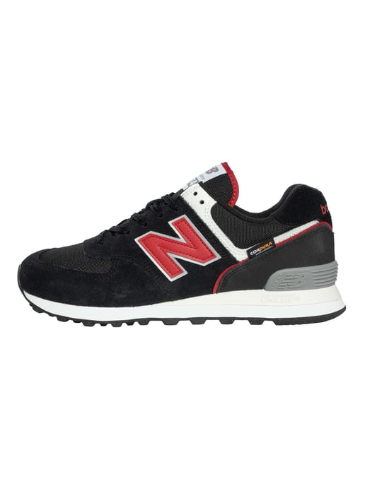 New Balance 574 Suede Trainers, Zwart - Image 2
