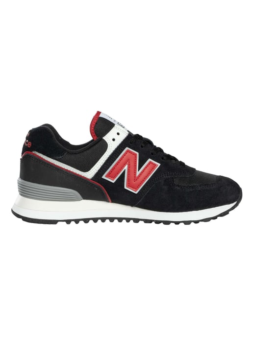 New Balance 574 Suede Trainers, Zwart - Image 3