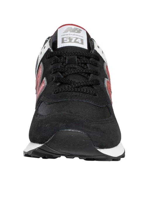 New Balance 574 Suede Trainers, Zwart - Image 4