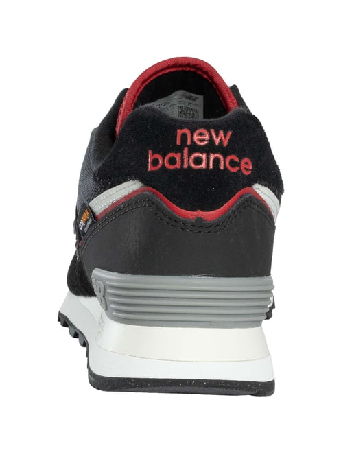 New Balance 574 Suede Trainers, Zwart - Image 5