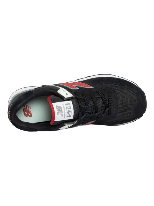New Balance 574 Suede Trainers, Zwart - Image 6