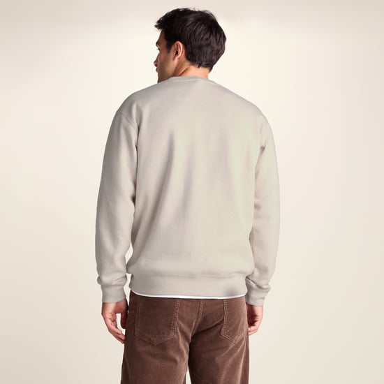 Dolan Mens Supersoft Crew Neck Sweatshirt - Buttercream Melange - Image 2