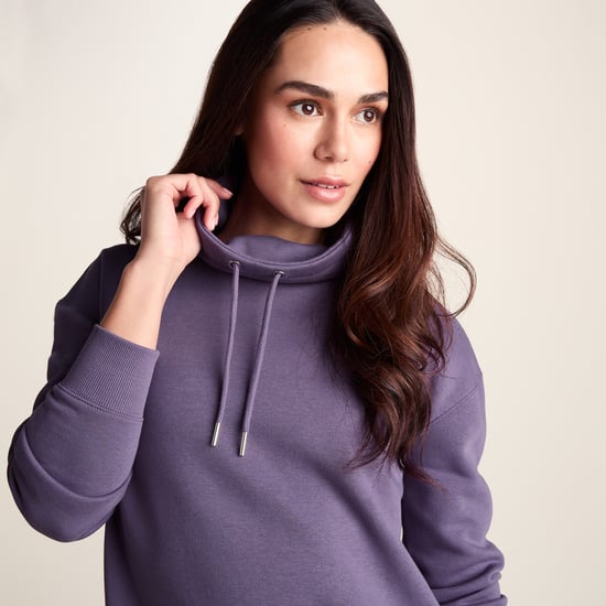 Drakeford Womens Supersoft Longline Sweat - Smokey Purple - Image 6