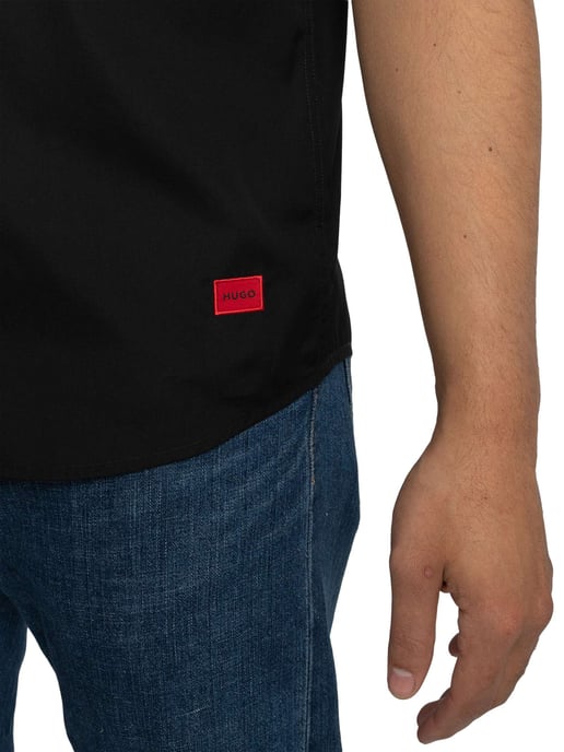 HUGO Ellino T-Shirt Met Korte Mouwen, Zwart - Image 5