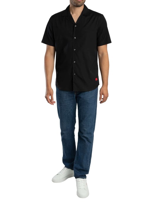HUGO Ellino T-Shirt Met Korte Mouwen, Zwart - Image 6