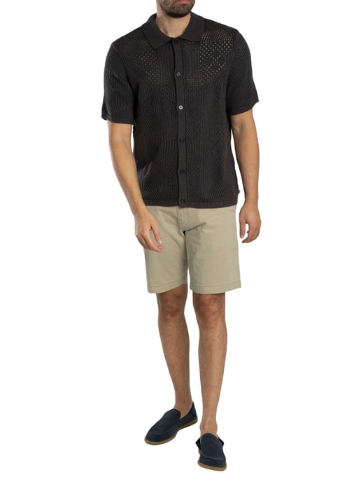 Levi's Camp Knitted Short Sleeved Shirt, Black - Image 6