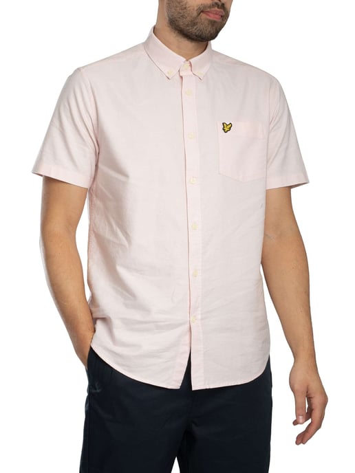 Lyle & Scott Oxford-Shirt Met Korte Mouwen, Roze - Image 2