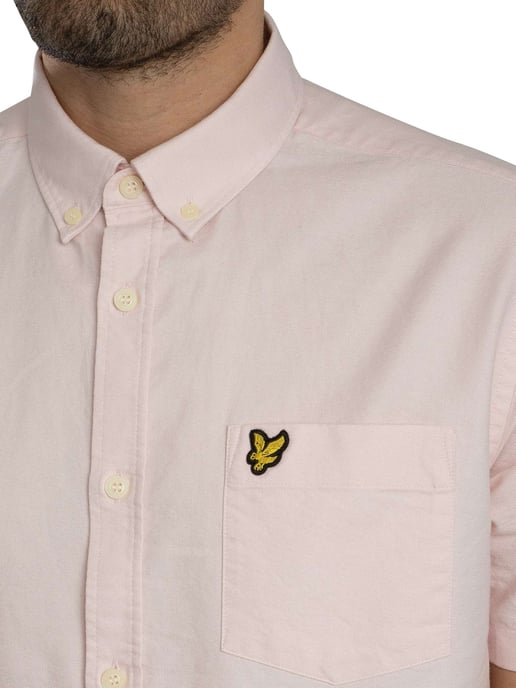 Lyle & Scott Oxford-Shirt Met Korte Mouwen, Roze - Image 4