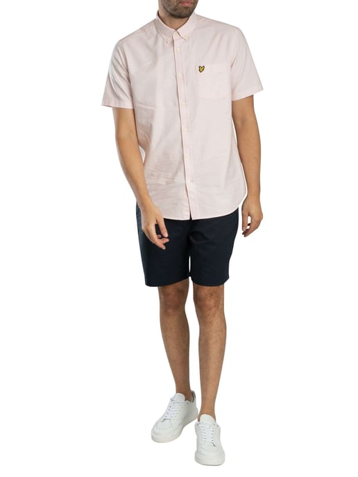Lyle & Scott Oxford-Shirt Met Korte Mouwen, Roze - Image 5