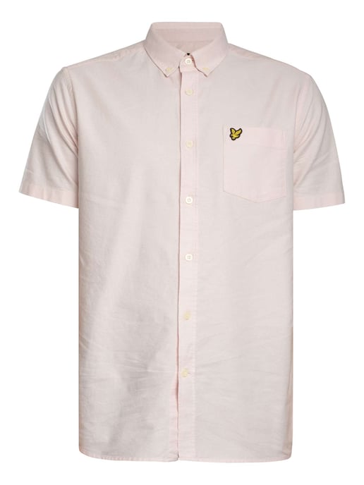 Lyle & Scott Oxford-Shirt Met Korte Mouwen, Roze - Image 6