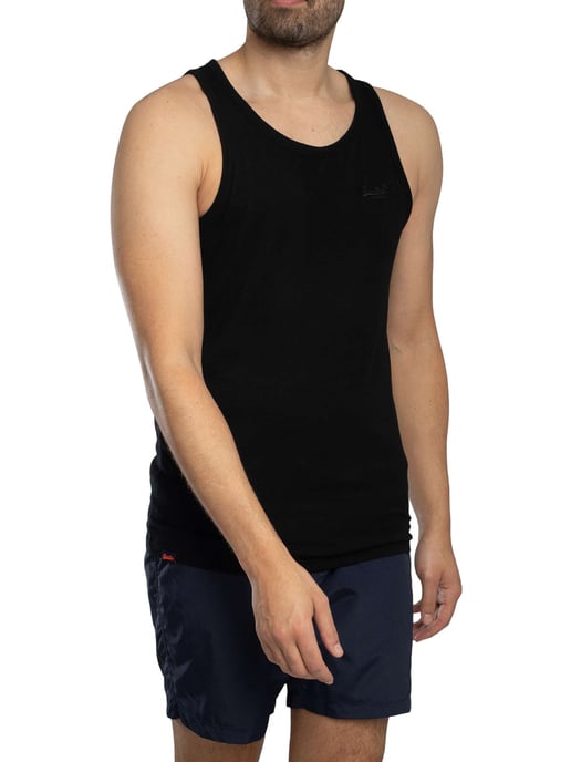 Superdry Essential Logo Vest, Black - Image 2