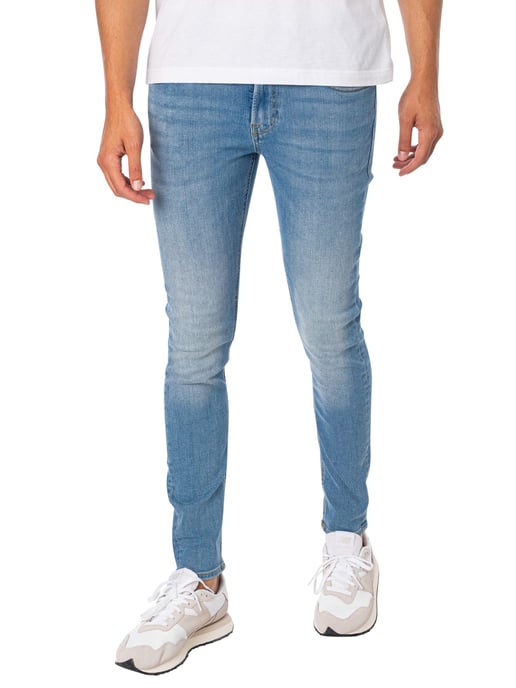 Jack & Jones Liam Original 770 Skinny Fit Jeans, Blue - Image 1