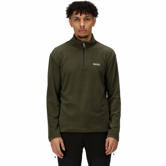 Regatta Thompson Fleece Sweatshirt Met Rits, Groen - Image 1