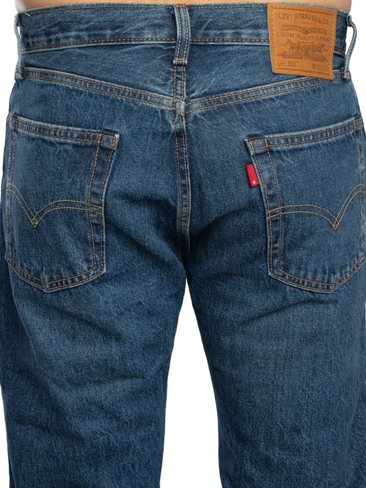 Levi's 555 Relaxed Straight Jeans, Blue - Image 4