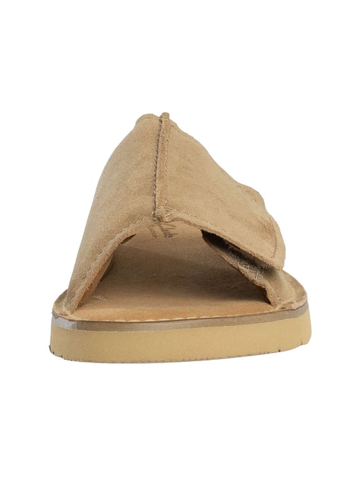Clarks Solsbury Suède Slippers, Bruin - Image 4