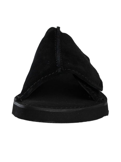 Clarks Solsbury Suède Slippers, Zwart - Image 4