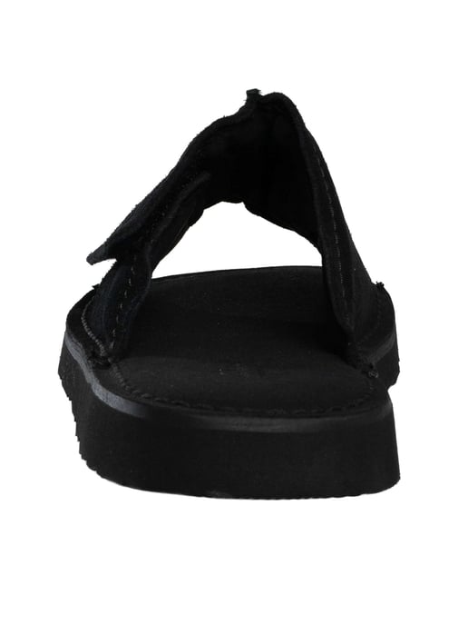 Clarks Solsbury Suède Slippers, Zwart - Image 5