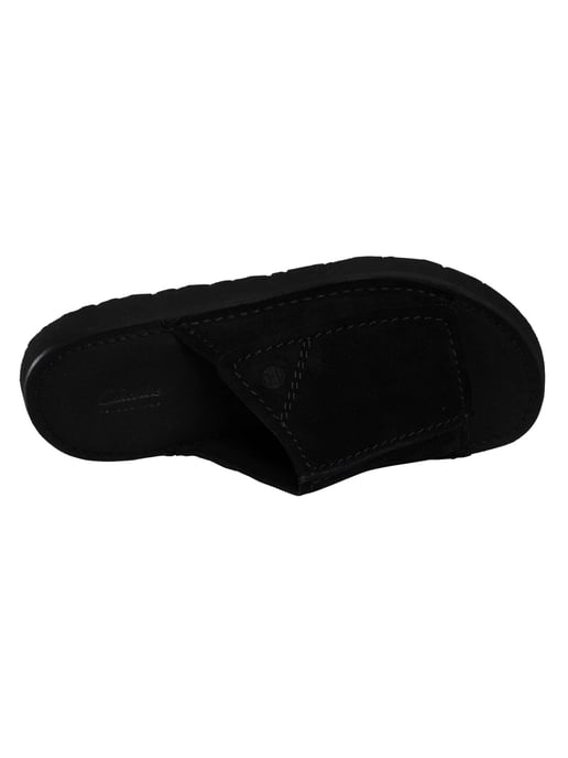 Clarks Solsbury Suède Slippers, Zwart - Image 6