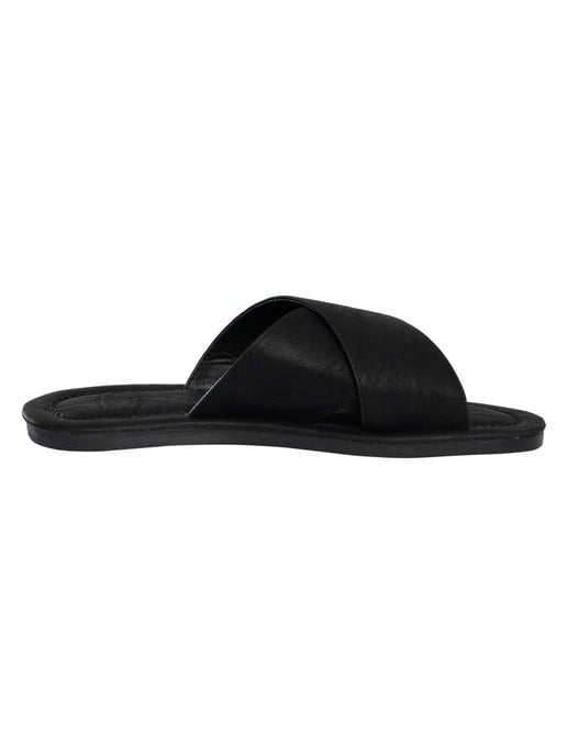 Superdry Vintage Cross Strap Sliders, Black - Image 3