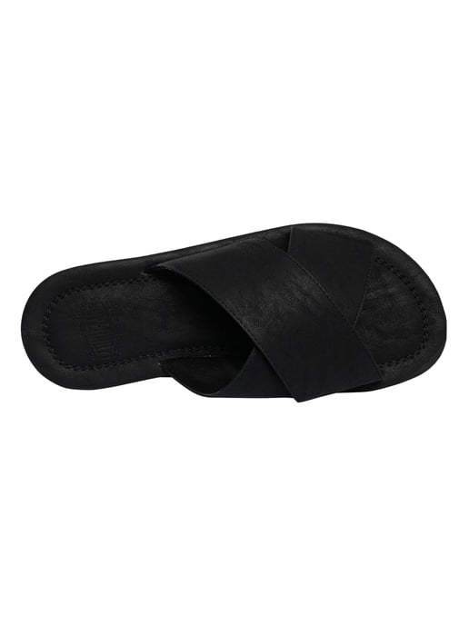 Superdry Vintage Cross Strap Sliders, Black - Image 6