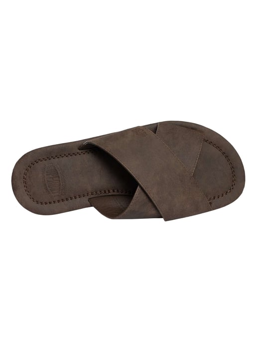 Superdry Vintage Kruisbandschuifjes, Bruin - Image 6