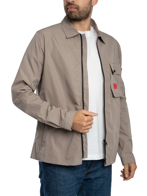 HUGO Emmond Zip Overshirt, Bruin - Image 2