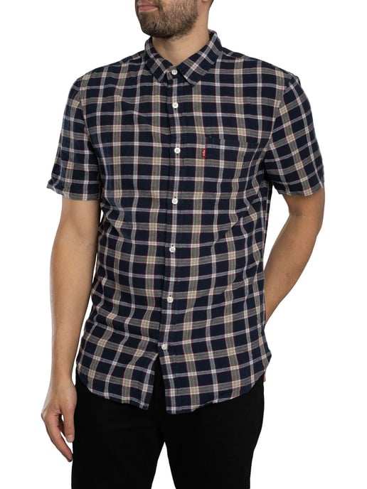 Levi's T-Shirt Met Korte Mouwen En Zonsondergangprint, Blauw - Image 2