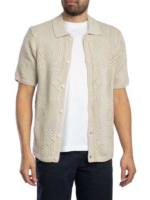 Levi's Camp Knitted Short Sleeved Shirt, Black - Image 2