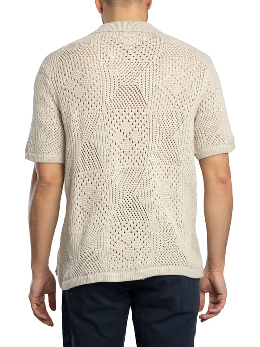 Levi's Camp Knitted Short Sleeved Shirt, Black - Image 3