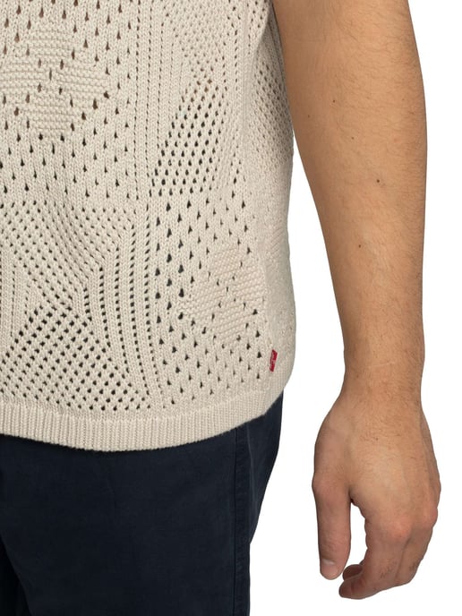 Levi's Camp Knitted Short Sleeved Shirt, Black - Image 5