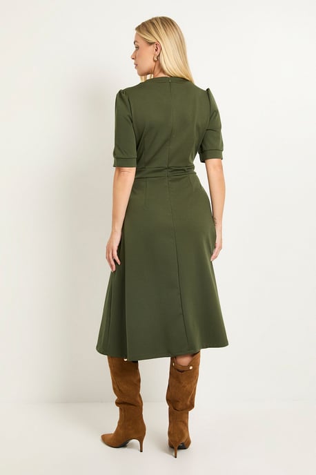 Petite Ponte Snaffle Trim Midi Dress - Image 3