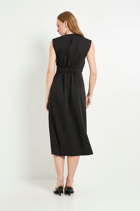 Button Detail Utility Midi Dress - Image 3