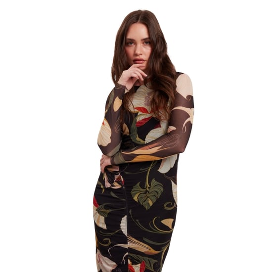 Ted Baker Bodycon Midi-jurk Met Print En Mesh En Plooien - Image 4
