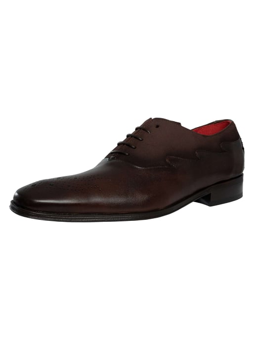 Jeffery West Two Tone Oxford Suede Leather Shoes, Black - Image 1