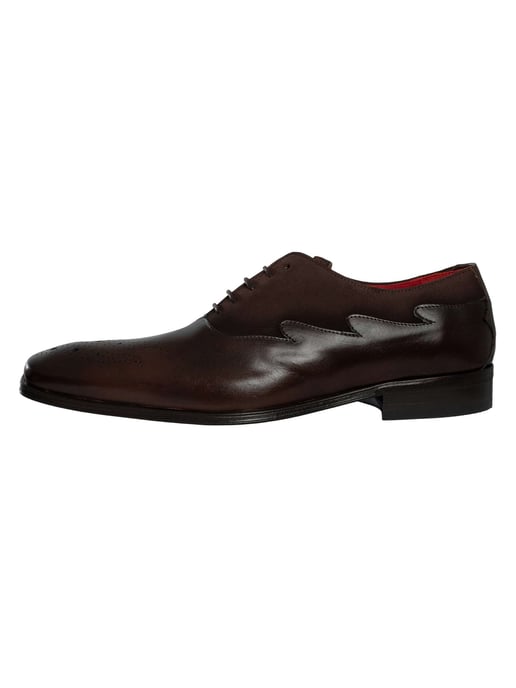 Jeffery West Two Tone Oxford Suede Leather Shoes, Black - Image 2