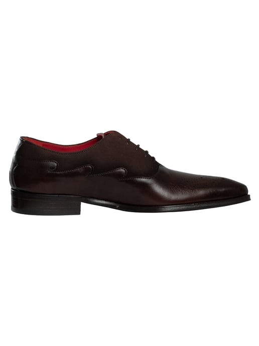 Jeffery West Two Tone Oxford Suede Leather Shoes, Black - Image 3