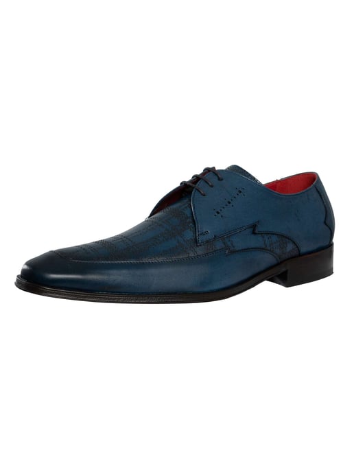 Jeffery West Leren Brogueschoenen, Blauw - Image 1
