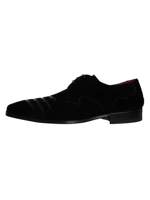 Jeffery West Rip Suede Brogue Shoes, Black - Image 2