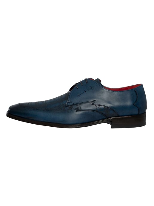 Jeffery West Leren Brogueschoenen, Blauw - Image 2