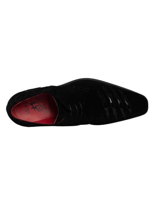 Jeffery West Rip Suede Brogue Shoes, Black - Image 6